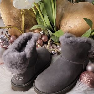 Ugg Classic Bling Mini Gray booties sz5